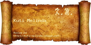 Kuti Melinda névjegykártya