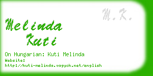 melinda kuti business card